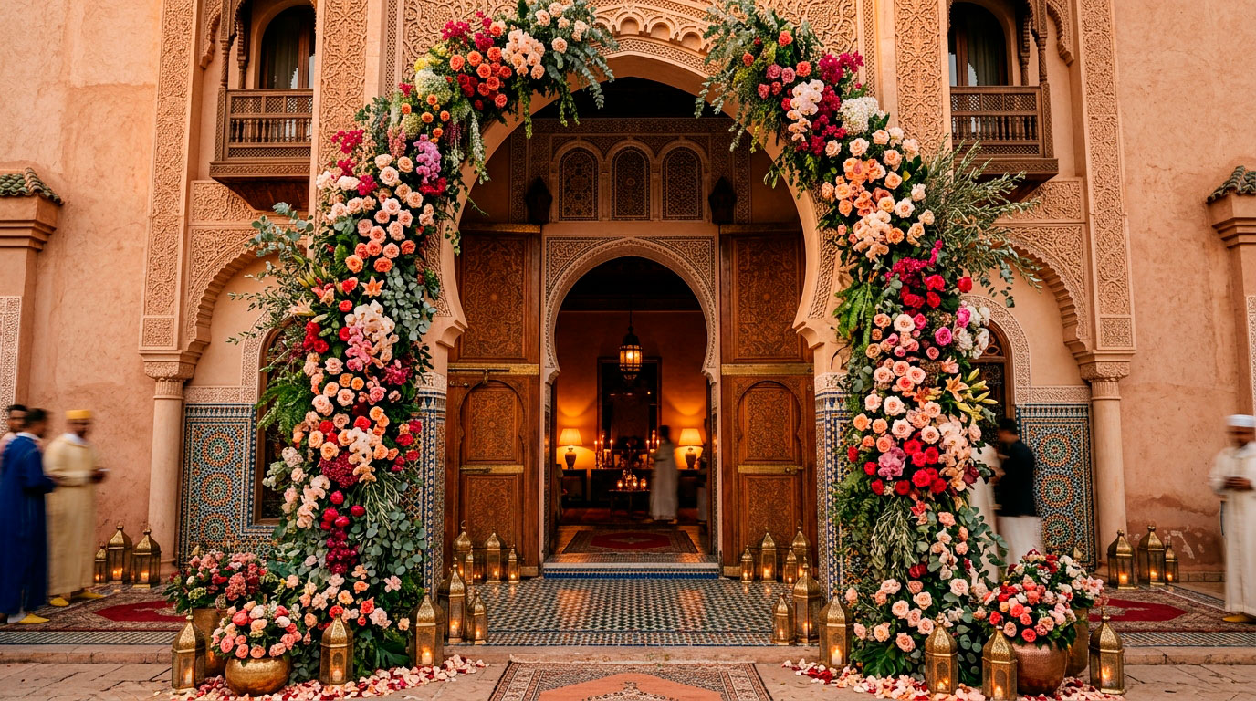 Décor floral Mariage marocain<br />
Sten Art Floral