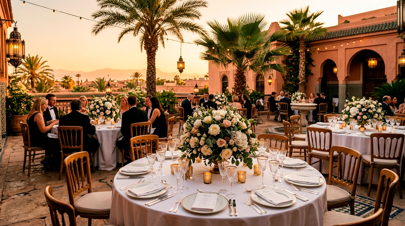 Décor floral Mariage Marrakech<br />
Stean Art Floral
