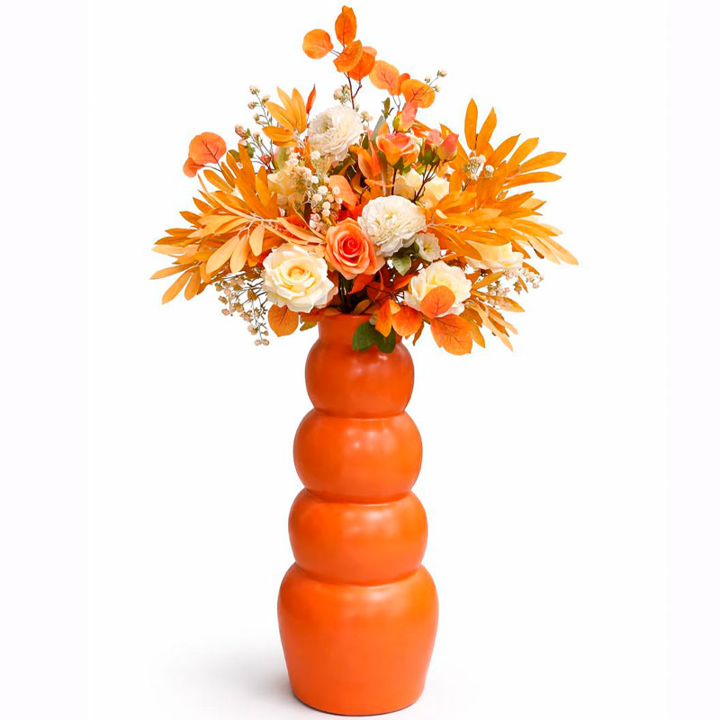 Éclat Orangé Bouquet de fleurs artificielles Marrakech Stean Art Floral
