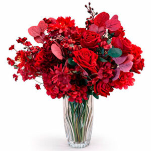 Symphonie Ecarlate Bouquet de fleurs artificielles Marrakech Stean Art Floral