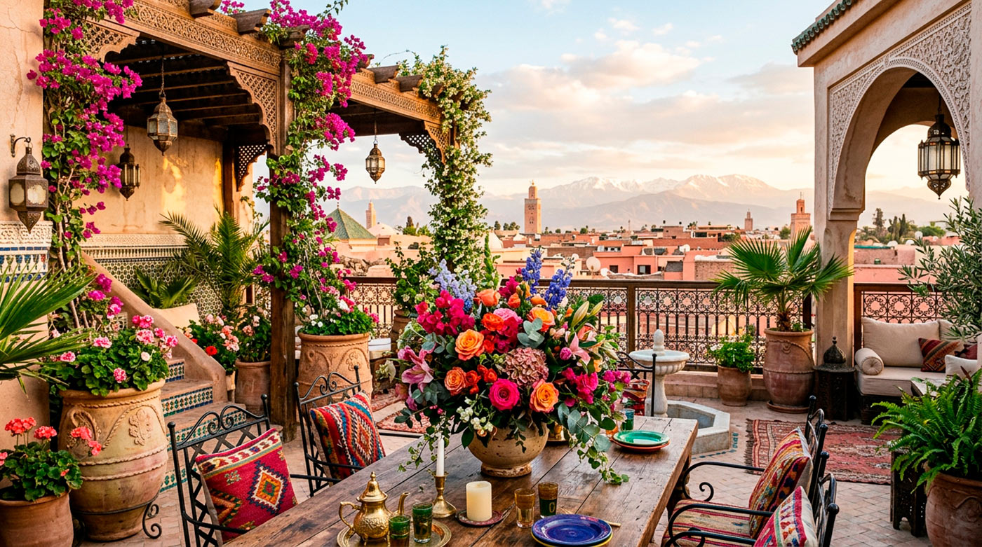 Nos créations florales à Marrakech Stean Art Floral