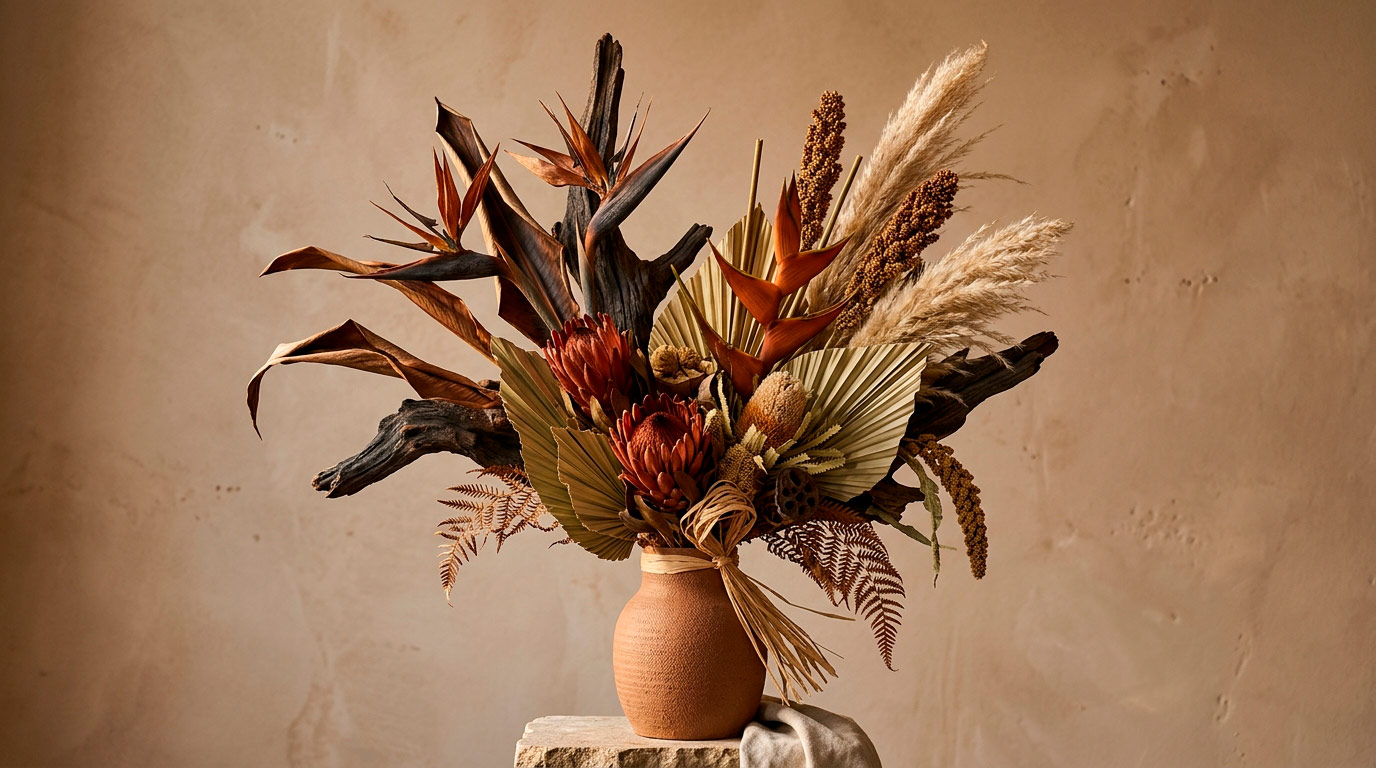 Bouquet de fleurs séchées Marrakech Stean Art Floral