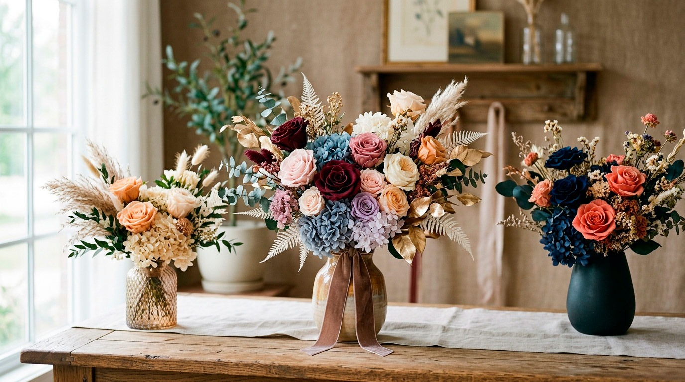 Bouquets de fleurs stabilisées Marrakech Stean Art Floral